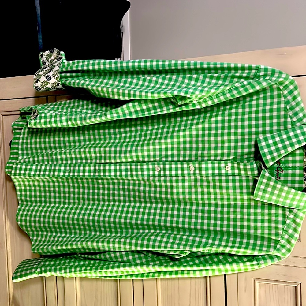 Robert Graham neon green button down. Excellent condition. XL